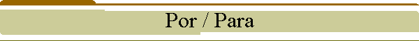 Por / Para